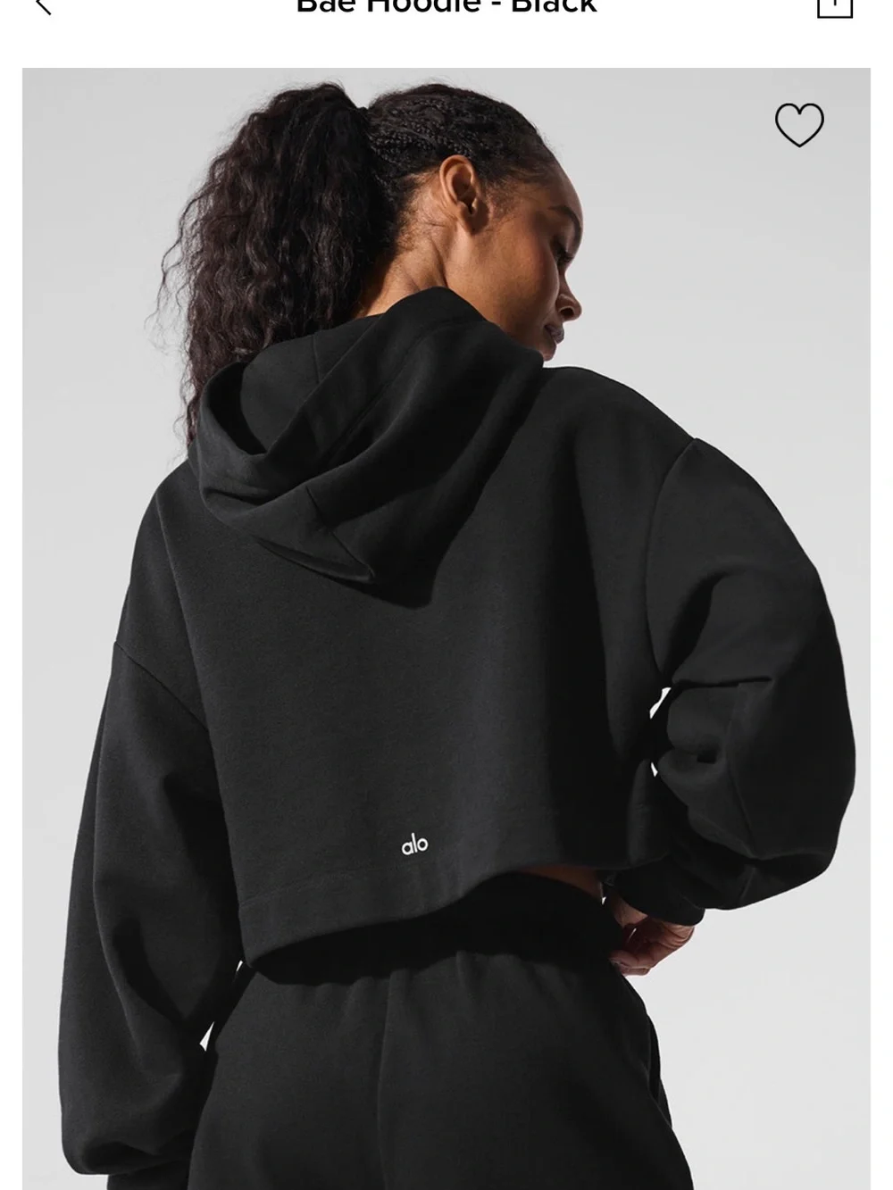 Alo Bae Hoodie - Black